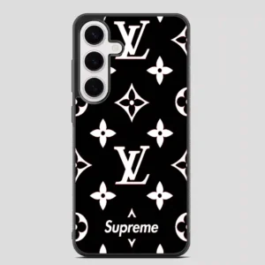 Supreme Gift Louis Vuitton Black Samsung Galaxy S24 FE Case