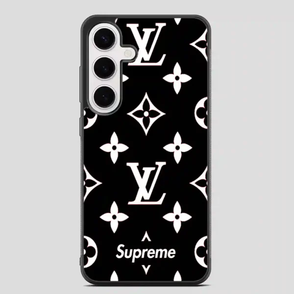 Supreme Gift Louis Vuitton Black Samsung Galaxy S24 FE Case