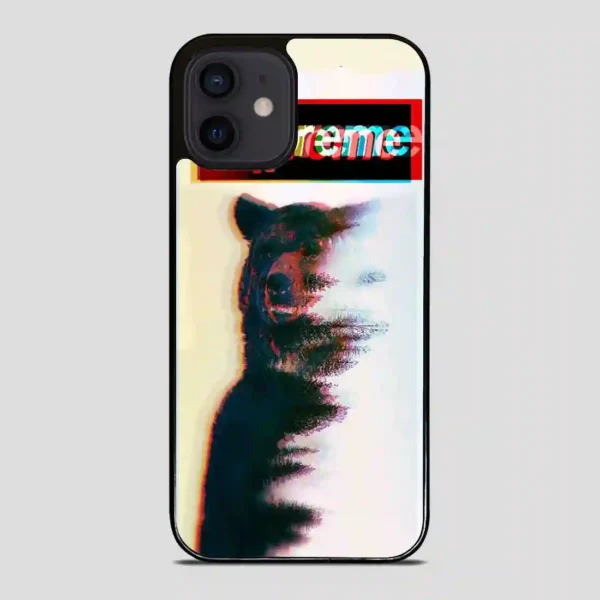 Supreme Logo Cat iPhone 12 Mini Case