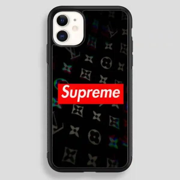 Supreme Red Black iPhone 12 Case