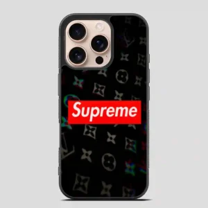 Supreme Red Black iPhone 16 Pro Case
