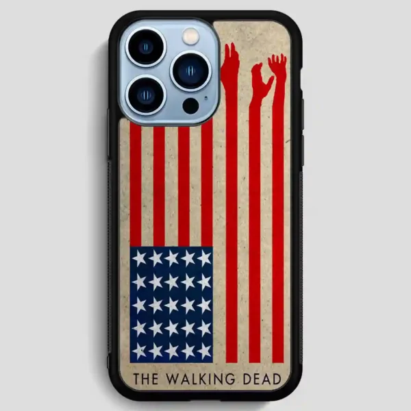 The Walking Dead America Flag iPhone 13 Pro Max Case
