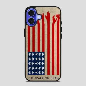 The Walking Dead America Flag iPhone 16 Case