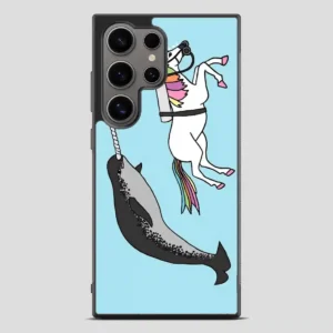 Unicorn Swimming With Narwal Samsung Galaxy S24 Ultra Case