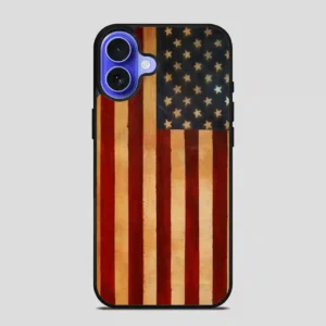 Vintage American Flag iPhone 16 Case
