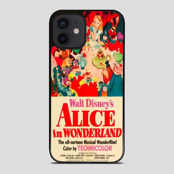 Vintage Disney Poster Alice In Wonderland iPhone 12 Mini Case