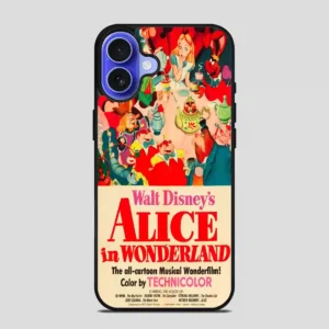 Vintage Disney Poster Alice In Wonderland iPhone 16 Case