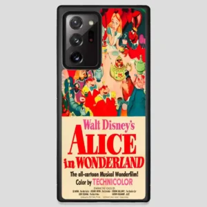Vintage Disney Poster Alice In Wonderland Samsung Galaxy Note 20 Ultra Case