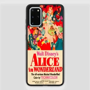 Vintage Disney Poster Alice In Wonderland Samsung Galaxy S20 Plus Case