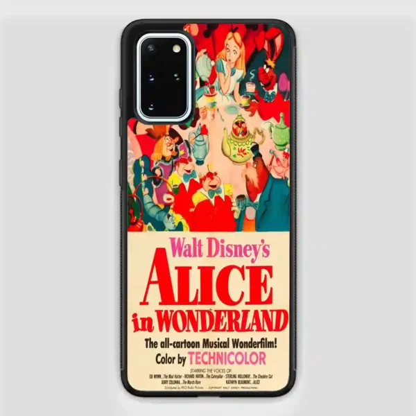 Vintage Disney Poster Alice In Wonderland Samsung Galaxy S20 Plus Case
