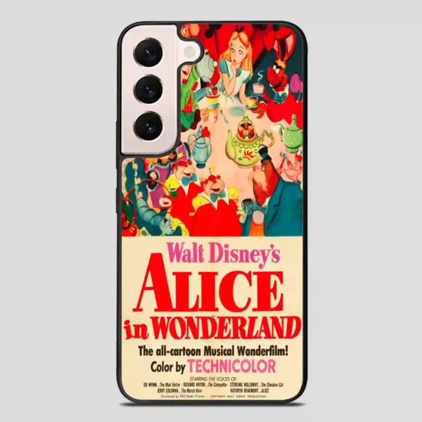 Vintage Disney Poster Alice In Wonderland Samsung Galaxy S22 Plus Case