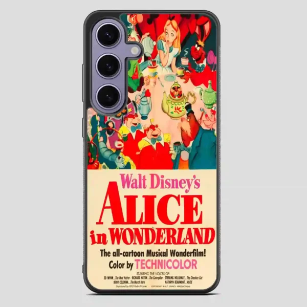 Vintage Disney Poster Alice In Wonderland Samsung Galaxy S23 FE Case
