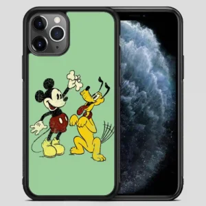 Vintage Mickey Mouse And Pluto Poster iPhone 11 Pro Max Case