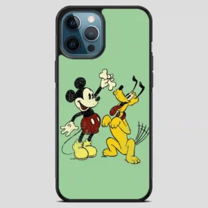 Vintage Mickey Mouse And Pluto Poster iPhone 12 Pro Max Case