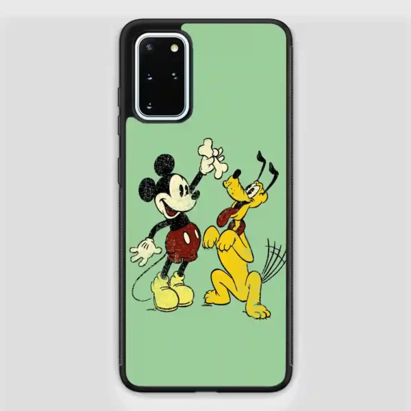 Vintage Mickey Mouse And Pluto Poster Samsung Galaxy S20 Plus Case