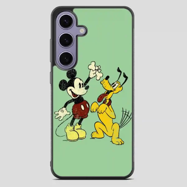 Vintage Mickey Mouse And Pluto Poster Samsung Galaxy S23 FE Case