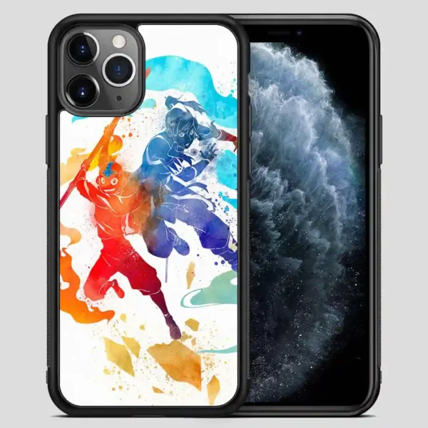 Watercolor Avatar Aang And Korra The Last Airbender The Legend Of Korra iPhone 11 Pro Max Case