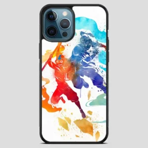 Watercolor Avatar Aang And Korra The Last Airbender The Legend Of Korra iPhone 12 Pro Max Case