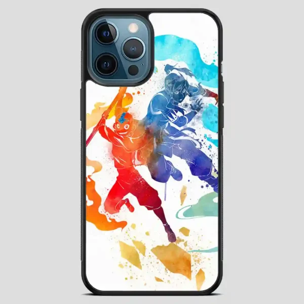 Watercolor Avatar Aang And Korra The Last Airbender The Legend Of Korra iPhone 12 Pro Max Case
