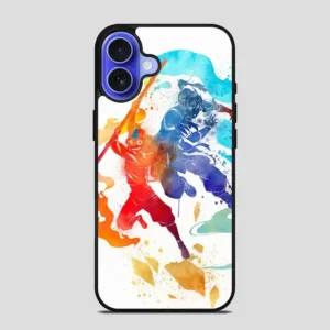 Watercolor Avatar Aang And Korra The Last Airbender The Legend Of Korra iPhone 16 Case