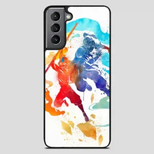Watercolor Avatar Aang And Korra The Last Airbender The Legend Of Korra Samsung Galaxy S21 FE Case