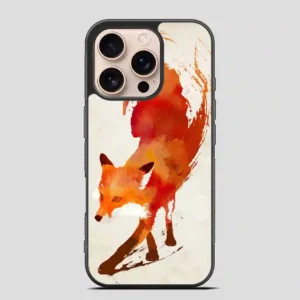 Watercolor Fox iPhone 16 Pro Case