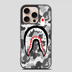 White Sark Pattern iPhone 16 Pro Case