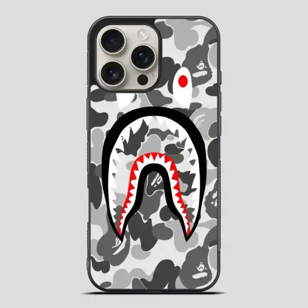 White Sark Pattern iPhone 16 Pro Max Case