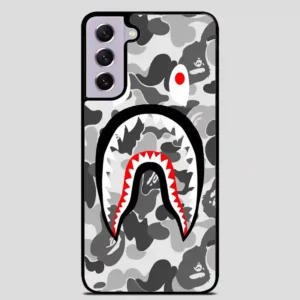 White Sark Pattern Samsung Galaxy S21 Case