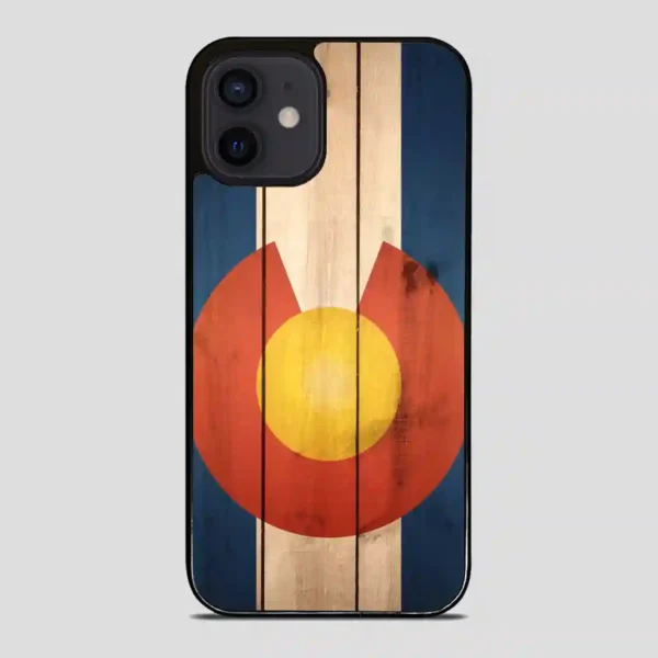 Wood Colorado State Flag Cool iPhone 12 Mini Case