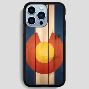 Wood Colorado State Flag Cool iPhone 13 Pro Max Case