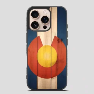 Wood Colorado State Flag Cool iPhone 16 Pro Case