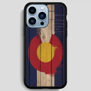 Wood Colorado State Flag Retro iPhone 13 Pro Max Case