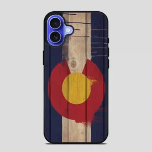 Wood Colorado State Flag Retro iPhone 16 Case