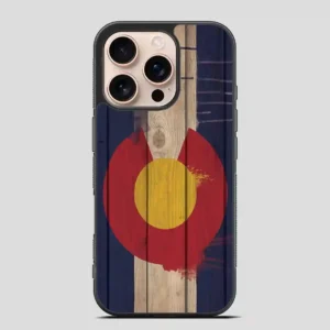 Wood Colorado State Flag Retro iPhone 16 Pro Case