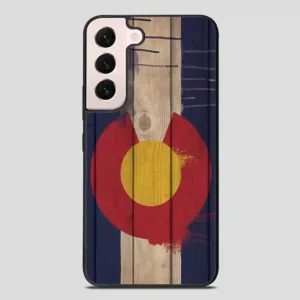 Wood Colorado State Flag Retro Samsung Galaxy S22 Plus Case
