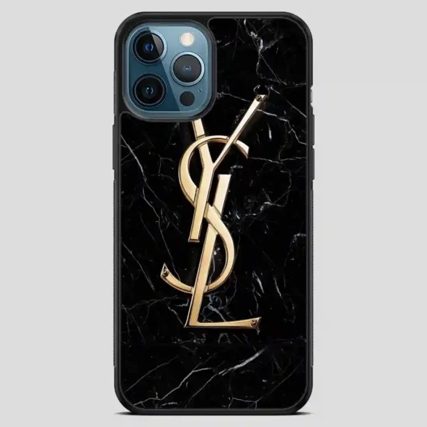 Ysl Black Marble iPhone 12 Pro Max Case