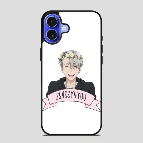 Yuri On Ice Viktor Nikiforov Flower Crown iPhone 16 Case