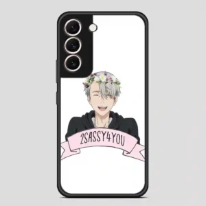 Yuri On Ice Viktor Nikiforov Flower Crown Samsung Galaxy S22 Case