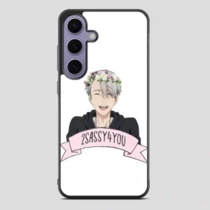 Yuri On Ice Viktor Nikiforov Flower Crown Samsung Galaxy S24 Case