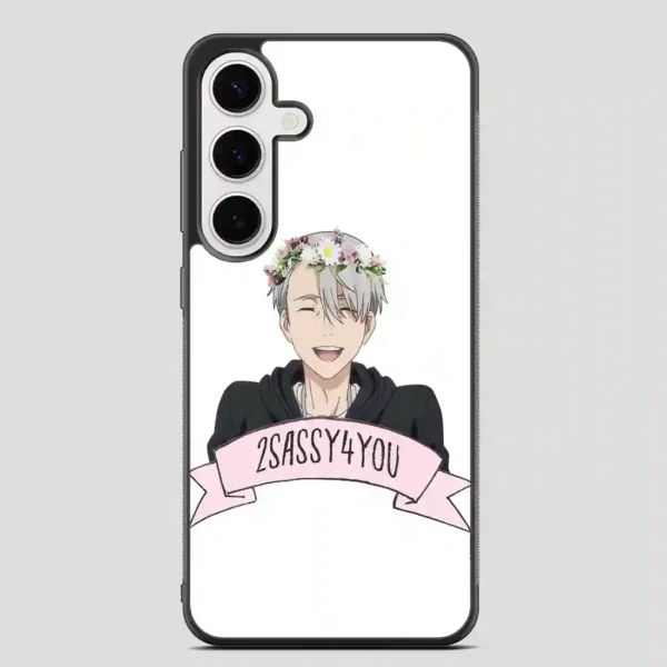 Yuri On Ice Viktor Nikiforov Flower Crown Samsung Galaxy S24 FE Case