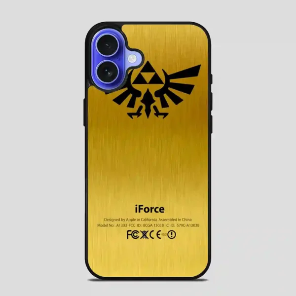 Zelda Force Logo On Gold Iforce iPhone 16 Case