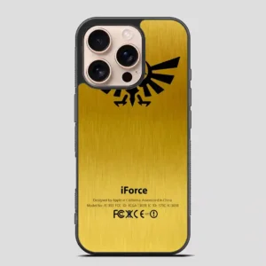 Zelda Force Logo On Gold Iforce iPhone 16 Pro Case